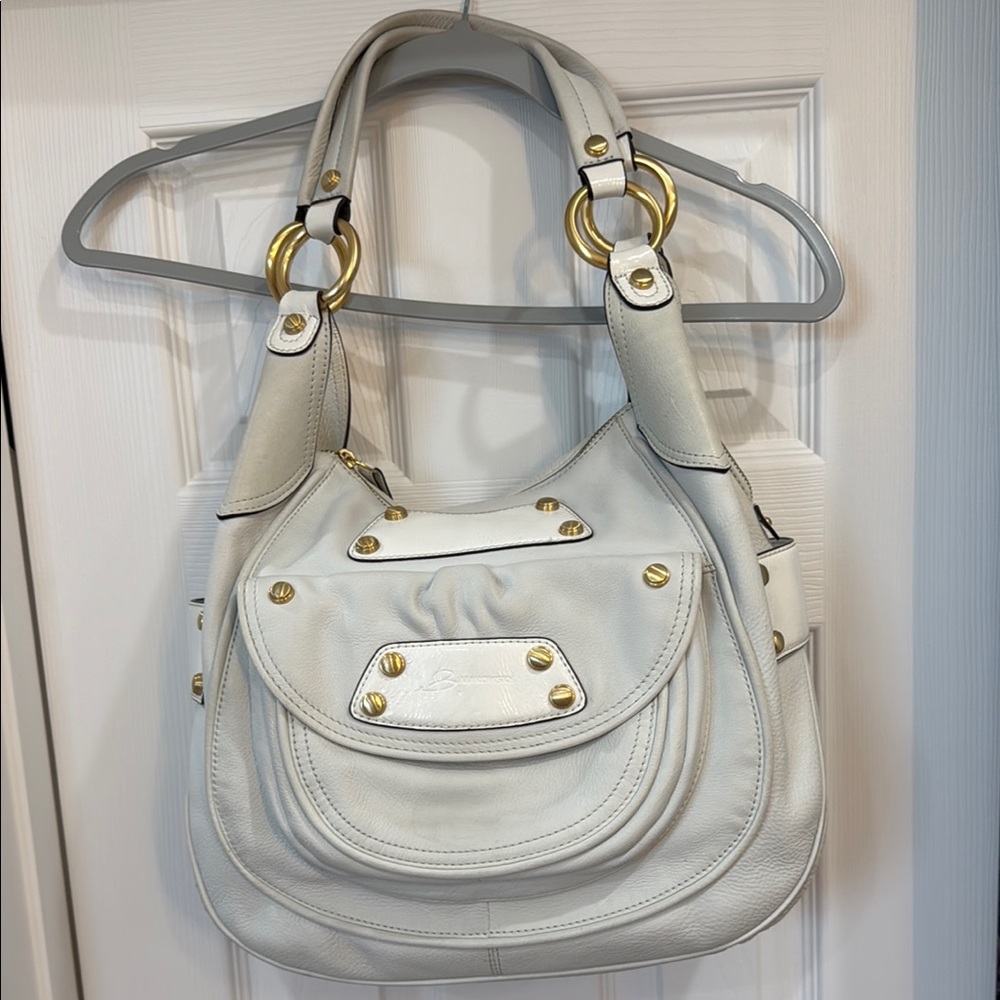 White Leather Shoulder Bag